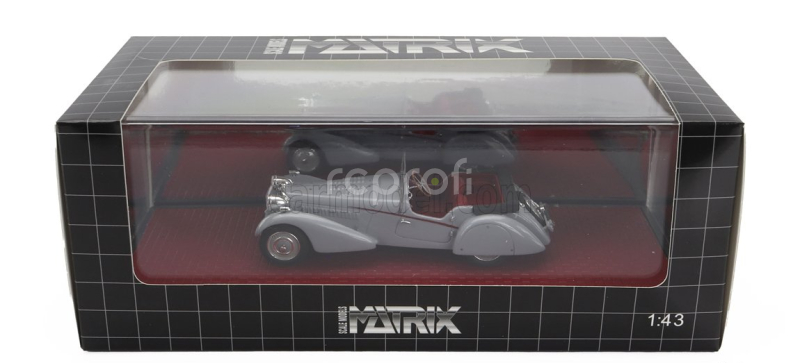 Matrix scale models Bugatti T57sc Roadster Vanden Plas Open 1938 1:43 Grey