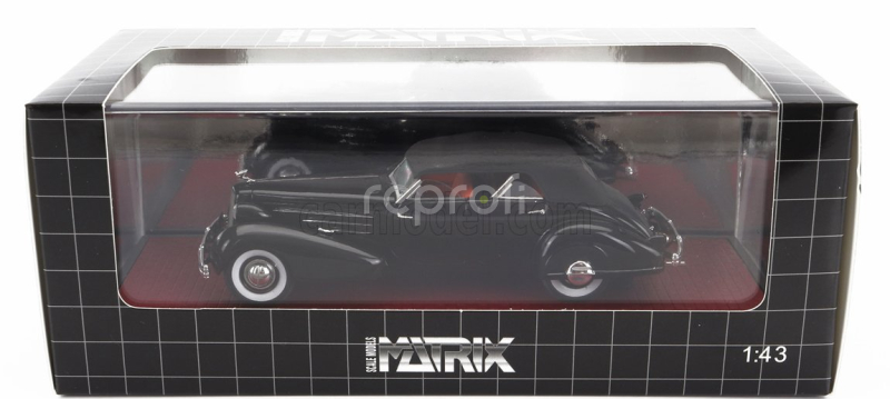 Matrix scale models Cadillac V16 Dual Cowl Sport Pheaton Cabriolet Closed 1937 1:43 Black