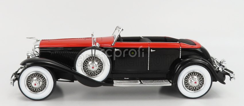 Matrix scale models Duesenberg J Riviera Phaeton By Brunn Cabriolet Open 1934 1:18 Černá Oranžová