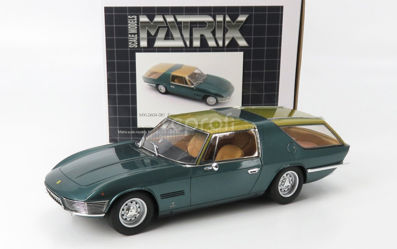 Matrix scale models Ferrari 330gt Ch.7963 Shooting Brake Vignale 1968 1:18 Green Met