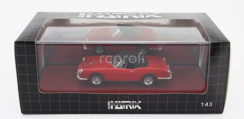 Matrix scale models Ferrari 400 Superamerica Pinifarina Cabriolet Closed 1960 1:43 Červená Černá