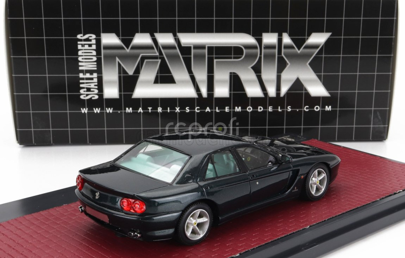 Matrix scale models Ferrari 456gt Sedan 1993 1:43 Green Met