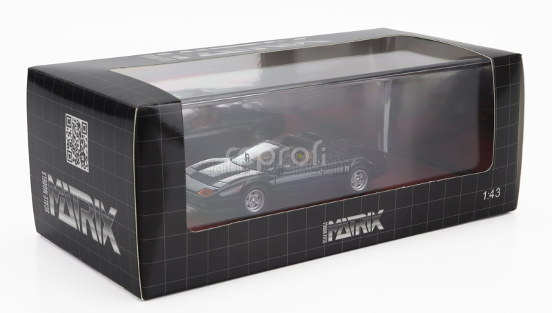 Matrix scale models Ferrari 512bb Targa Straman 1978 1:43 Black