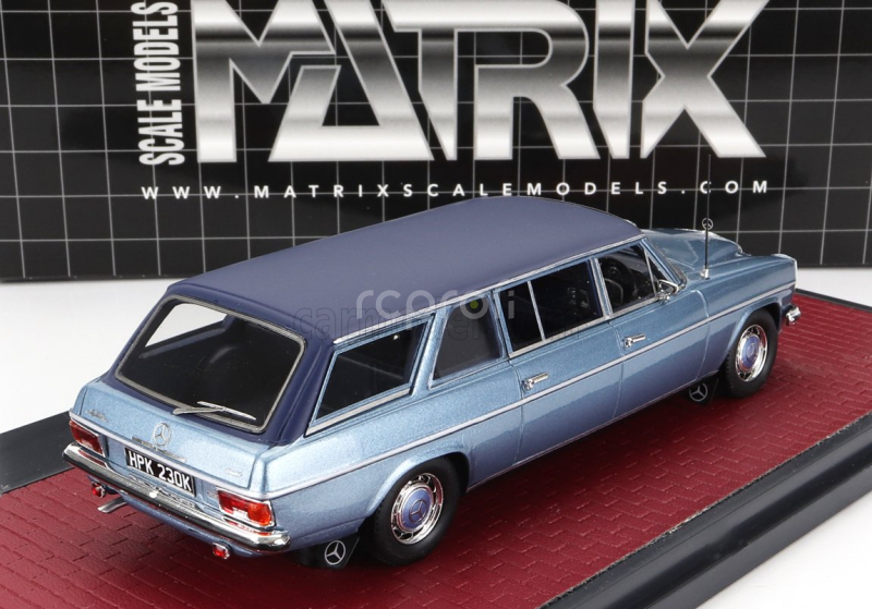 Matrix scale models Mercedes benz V114 Lwb Crayford Estate 1971 1:43 Světle Modrá Met