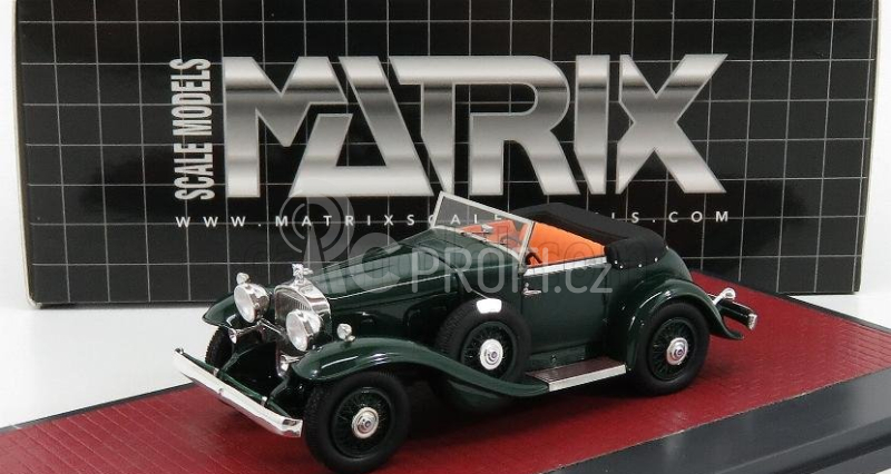 Matrix scale models Stutz Dv32 Super Bearcat Cabriolet Open 1932 1:43 Zelená