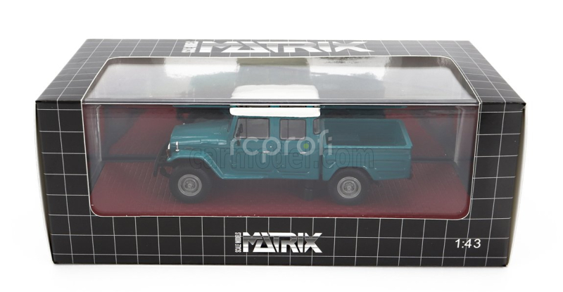 Matrix scale models Toyota Hj45 Land Cruiser Crew Cab Pick-up 1979 1:43 Zelená Bílá