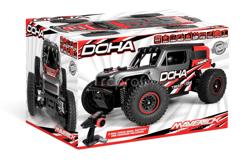 Maverick Doha 1/20 4WD Electric Truck - Červený