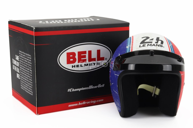 Mini helmet Bell helmet Casco Helmet 500-tx 24h Le Mans 1923 1:2 Modrá Bílá