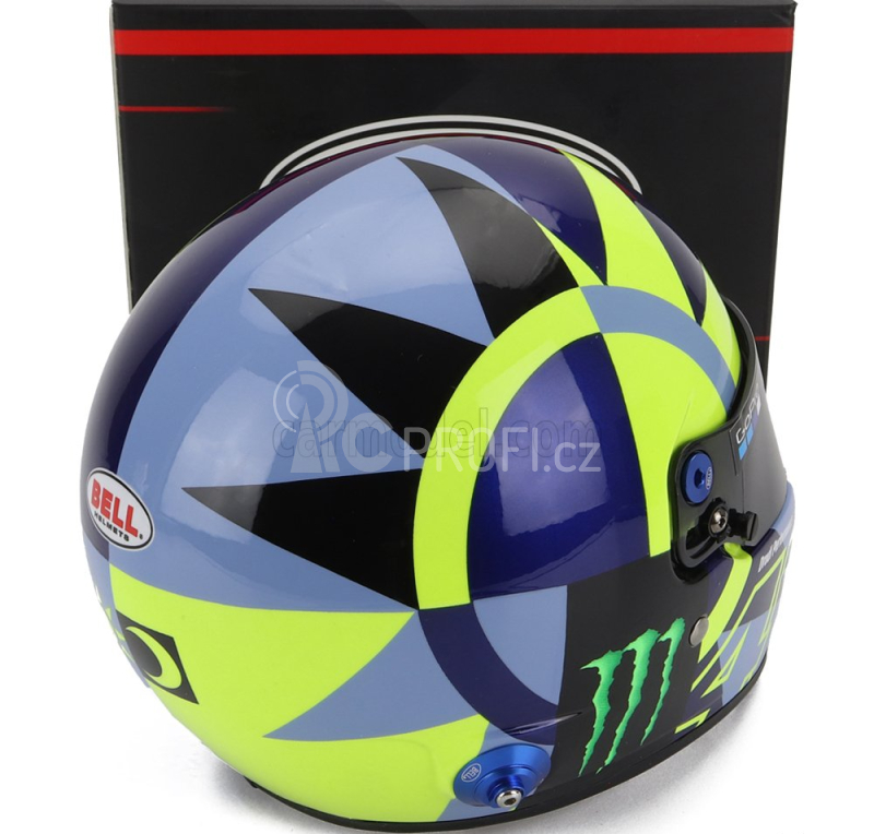 Mini helmet Bell helmet Casco Helmet Valentino Rossi Bmw M4 Gt3 Wrt 2022 1:2 Žlutá Bílá Modrá