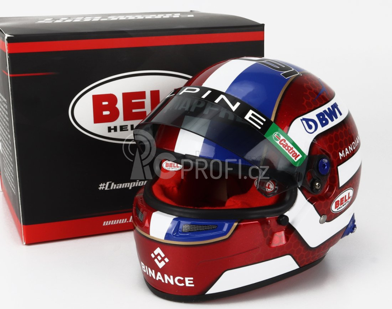 Mini helmet Bell helma F1 Renault A522 Team Alpine Bwt N 31 Season 2022 1:2