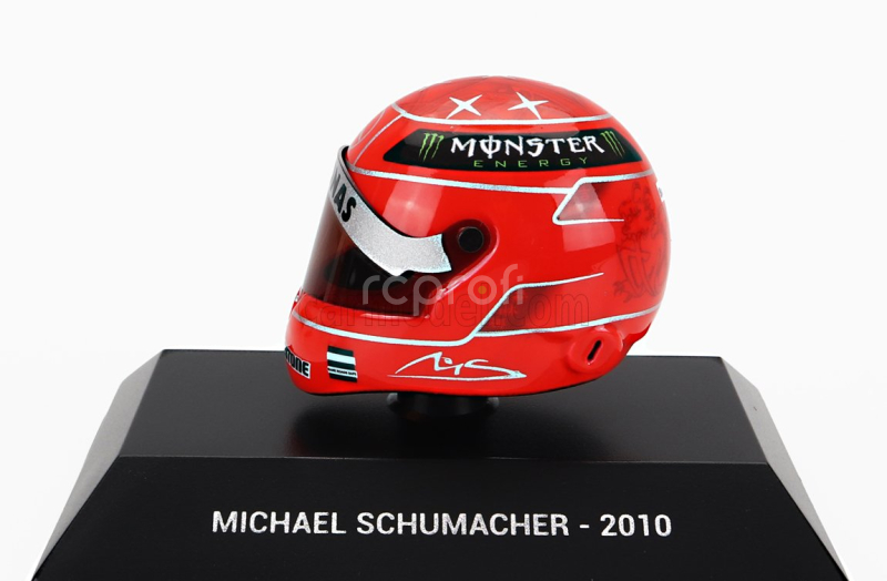 Mini helmet Schuberth helmet F1  Casco Helmet Mgpw01 Mercedes Gp Season 2010 Michael Schumacher 1:8 Red