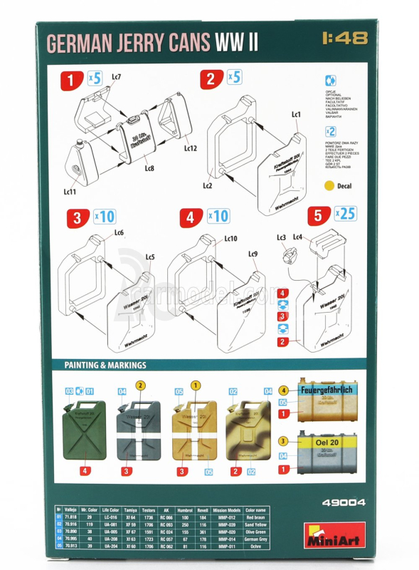 Miniart Accessories German Jerry Cans 1:48 /