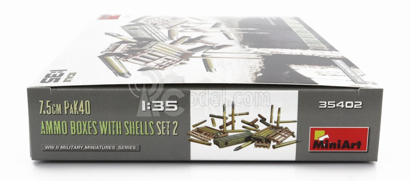 Miniart Accessories Military 7.5cm Pak40 Ammo Boxes With Shells Set 2 1:35 /