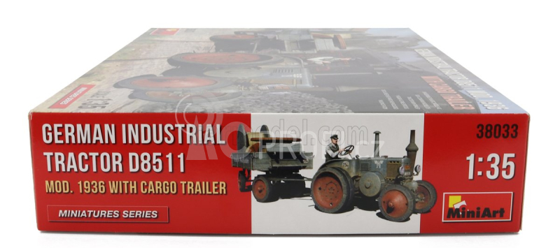 Miniart Lanz Bulldog D8511 German Industrial Tractor With Cargo Trailer 1936 1:35 /