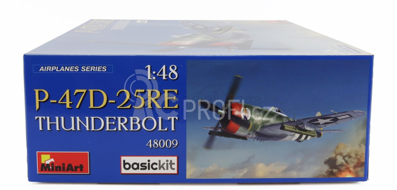 Miniart Republic aviation P-47d 25re Military Airplane 1942 1:48 /