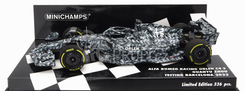 Minichamps Alfa romeo F1  C42 Team Orlen Racing N 24 Test Barcelona 2022 Guanyu Zhou 1:43 Bílá