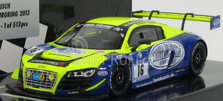 Minichamps Audi R8 Lms Ultra N 16 24h Adac Nurburgring 2013 Busch - Busch 1:43 Žlutá Modrá