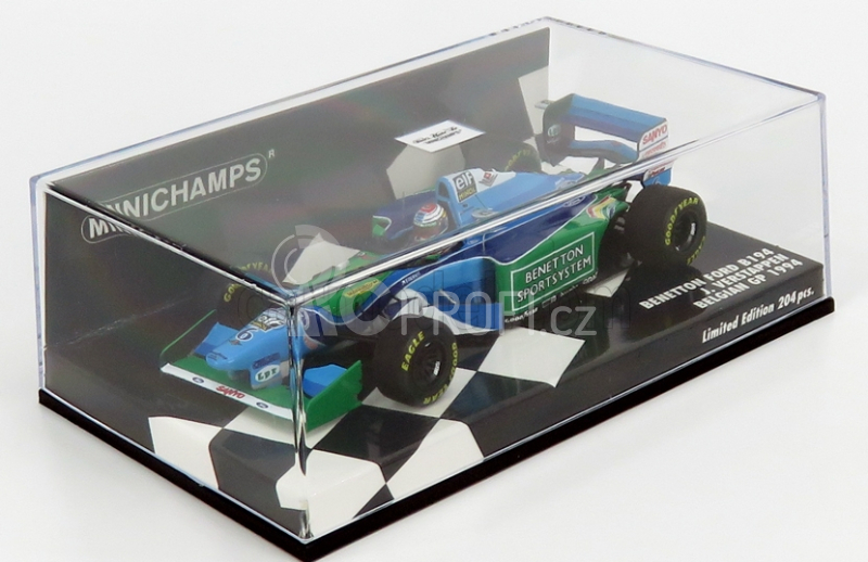 Minichamps Benetton F1  B194 N 6 3rd Belgian Gp 1994 Jos Verstappen 1:43 Zelená Modrá