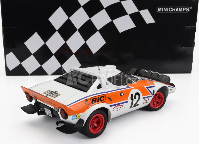 Minichamps Lancia Stratos Hf N 12 Rally Acropolis 1979 S.lambda - K.fertakis 1:18 Bílá Oranžová