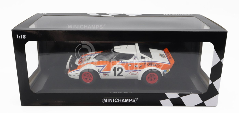 Minichamps Lancia Stratos Hf N 12 Rally Acropolis 1979 S.lambda - K.fertakis 1:18 Bílá Oranžová