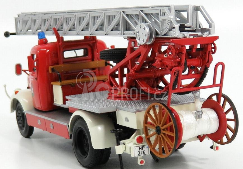 Minichamps Mercedes benz L3500 Dl17 Truck Scala Feuerwehr Bensheim 1950 1:43 Červená Stříbrná