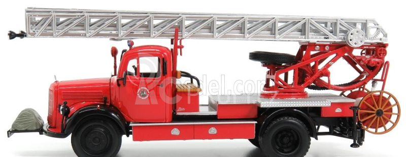 Minichamps Mercedes benz L3500 Dl17 Truck Scala Feuerwehr Bensheim 1950 1:43 Červená Stříbrná