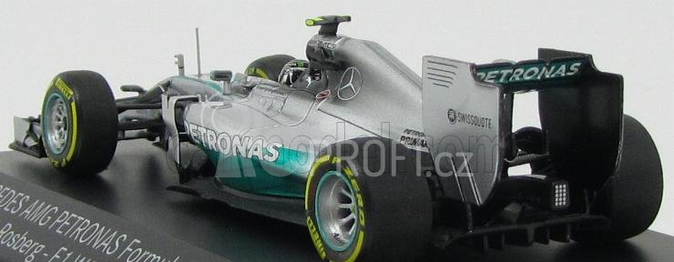 Minichamps Mercedes gp F1  W05 Amg Petronas N 6 Season 2014 Nico Rosberg 1:43 Stříbrná Zelená