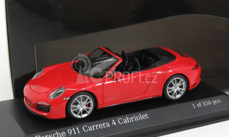 Minichamps Porsche 911 991-2 Carrera 4s Cabriolet 2017 1:43 Red