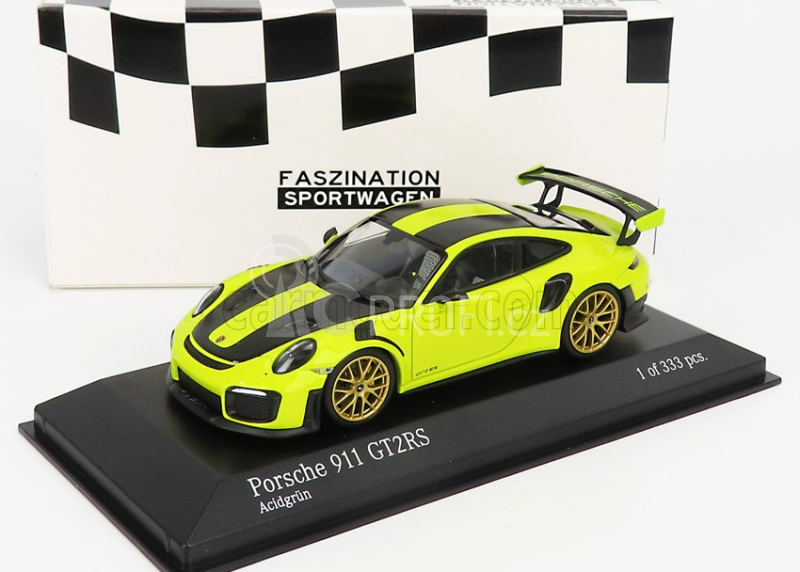 Minichamps Porsche 911 991-2 Gt2 Rs Weissach Package Coupe 2018 1:43 Acid Green