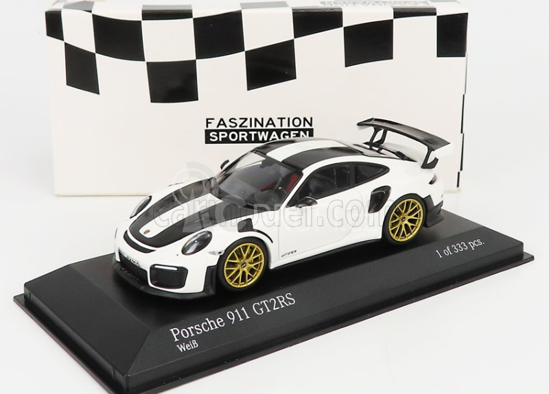 Minichamps Porsche 911 991-2 Gt2 Rs Weissach Package Coupe 2018 1:43 Bílá