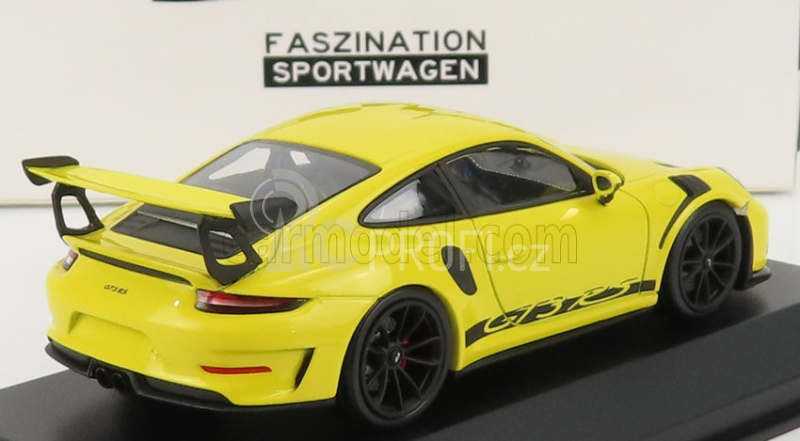 Minichamps Porsche 911 991-2 Gt3 Rs Coupe 2018 - Black Rims 1:43 Závodní Žlutá