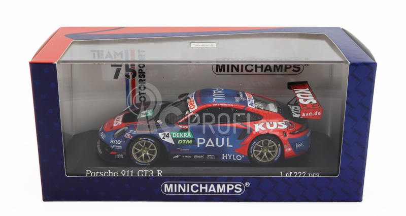 Minichamps Porsche 911 992 Gt3 R Team75 Bernhard N 24 1:43, modročervená