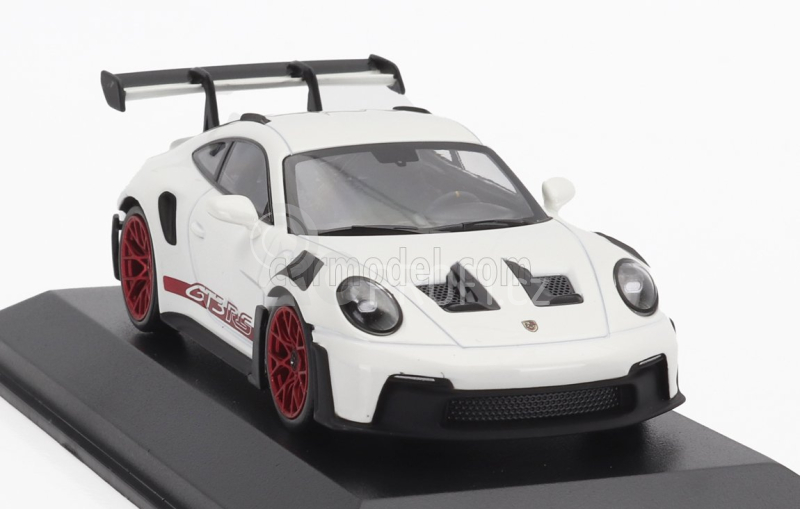 Minichamps Porsche 911 992 Gt3 Rs Coupe 2023 - Red Rims 1:43 Bílá Červená