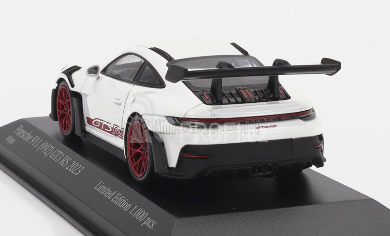 Minichamps Porsche 911 992 Gt3 Rs Coupe 2023 - Red Rims 1:43 Bílá Červená