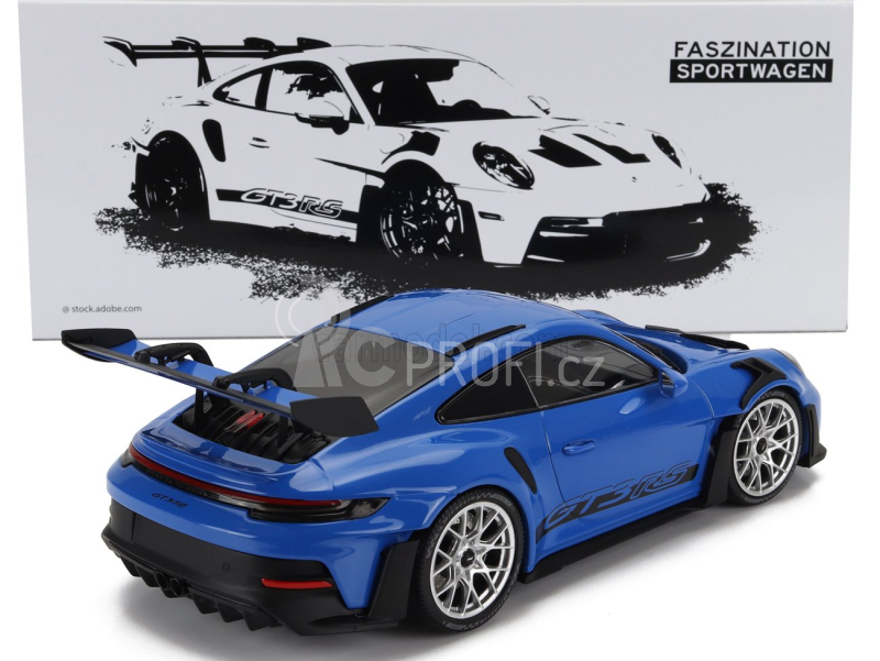 Minichamps Porsche 911 992 Gt3 Rs Coupe 2023 - Silver Rims 1:18 Blue