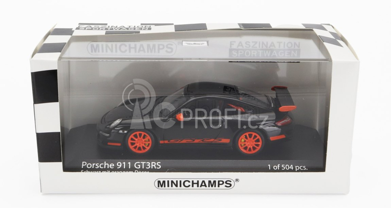 Minichamps Porsche 911 997 Gt3 Rs Coupe 2006 1:43 Černá Oranžová