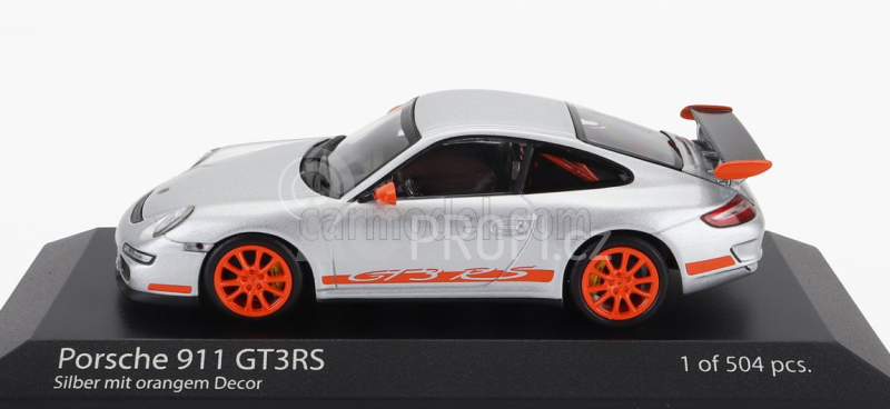 Minichamps Porsche 911 997 Gt3 Rs Coupe 2006 1:43 Stříbrná Oranžová