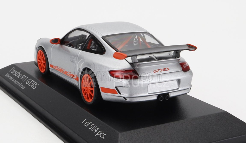 Minichamps Porsche 911 997 Gt3 Rs Coupe 2006 1:43 Stříbrná Oranžová