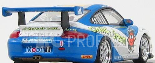 Minichamps Porsche 911 Gt3 N 13 Carrera Cup Asia Macau 2007 M.lee 1:43 Světle Modrá Bílá