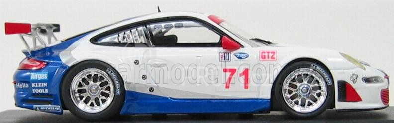 Minichamps Porsche 911 Gt3rsr N 71 12h Sebring 2007 Henzler Lidel 1:43 Bílá Modrá Červená