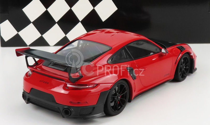 Minichamps Porsche Porsche 911 991-2 Gt2 Rs Coupe 2018 - Black Wheels 1:18 Červená Černá