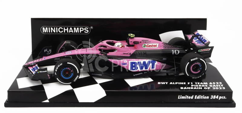 Minichamps Renault F1  A523 Team Bwt Alpine N 10 Season 2023 Pierre Gasly 1:43 Modrá Růžová