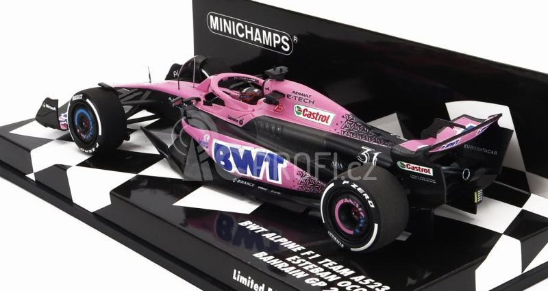 Minichamps Renault F1  A523 Team Bwt Alpine N 31 Season 2023 Esteban Ocon 1:43 Modrá Růžová