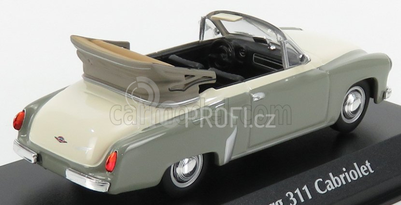 Minichamps Wartburg A311 Cabriolet 1958 1:43 Šedá Bílá