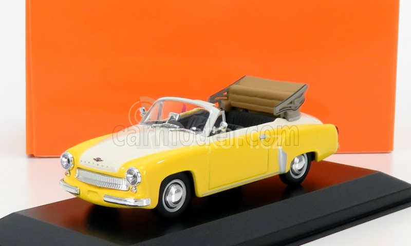 Minichamps Wartburg A311 Cabriolet 1958 1:43 Žlutá Bílá