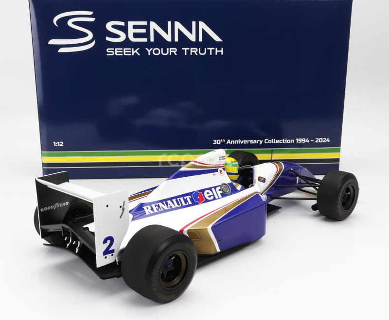 Minichamps Williams F1  Fw16 Team Rothmans Renault N 2 San Marino Gp Dirty Version 1994 Ayrton Senna 1:12 Modrá Bílá