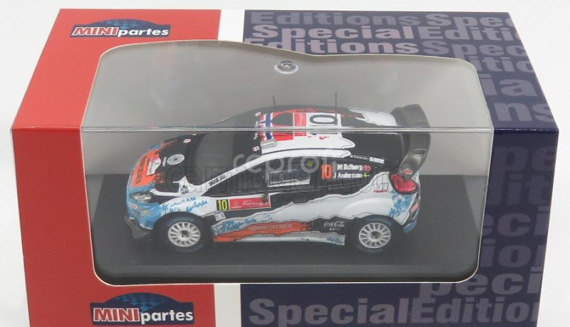 Minipartes Ford england Fiesta Rs Wrc N 10 Rally Portugal 2012 M.ostberg - J.andersson 1:43 Matná Černá Bílá Světle Modrá Oranžová