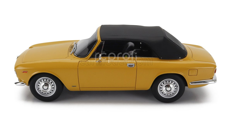 Mitica Alfa romeo Giulia 1600 Gtc Cabriolet Closed 1964 – Interior Black 1:18 Giallo Ochre - Žlutá