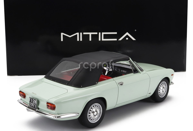 Mitica Alfa romeo Giulia 1600 Gtc Cabriolet Closed 1964 – Interior Red 1:18 Azzurro Spazio - Světle Modrá