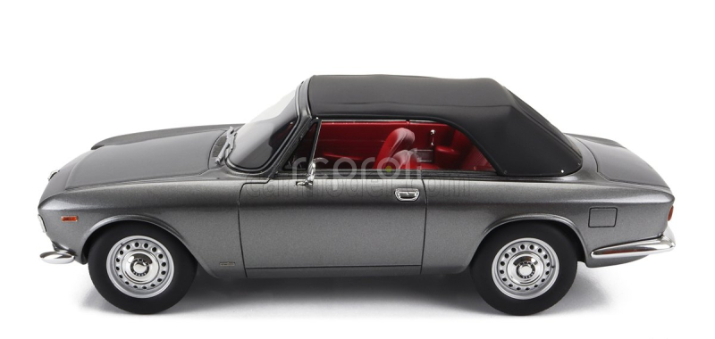 Mitica Alfa romeo Giulia 1600 Gtc Cabriolet Closed 1964 – Interior Red 1:18 Grigio Met - Šedá